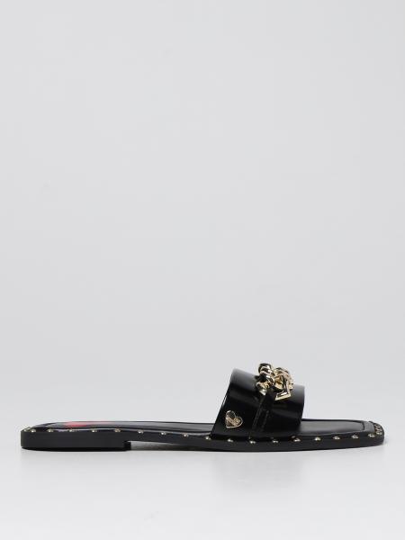 Love Moschino flat sandals in leather
