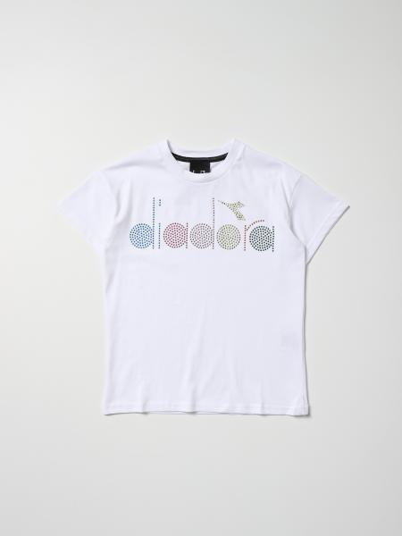 T-shirt Diadora con logo di strass