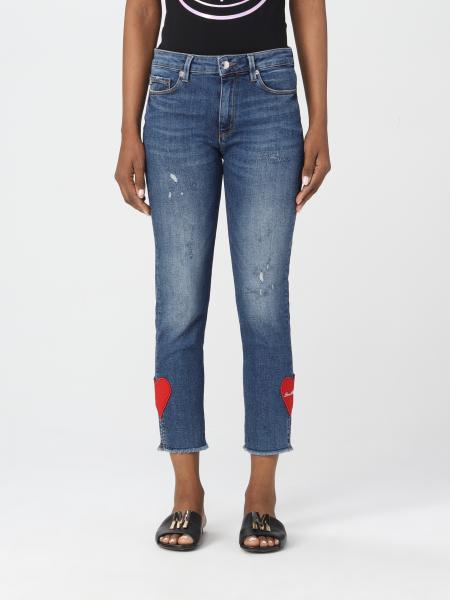Jeans strappati: Jeans Love Moschino in denim washed con rotture