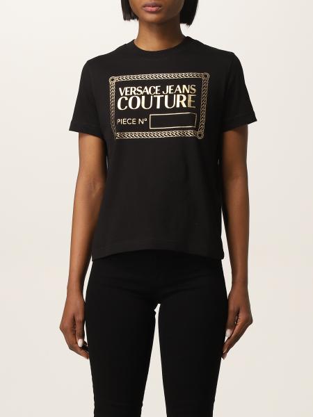 Moda Versace: T-shirt Versace Jeans Couture con logo laminato