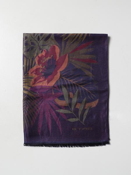 Etro: Etro linen and silk blend neck scarf