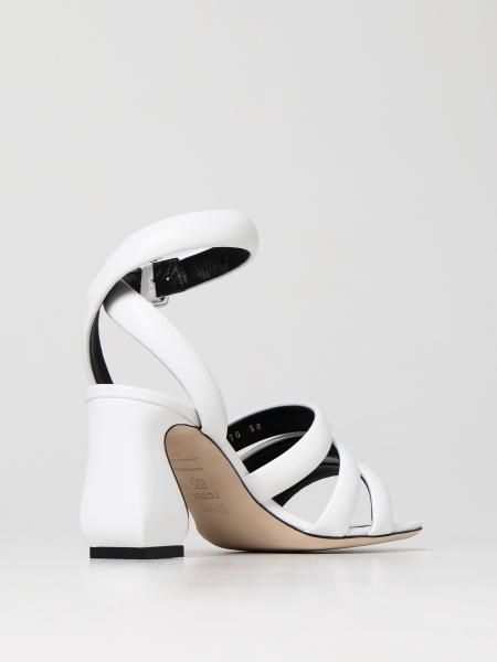 SERGIO ROSSI: Si Rossi nappa leather sandals - White | Heeled Sandals ...