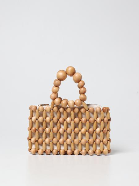 CULT GAIA: Cora bag in wood - Natural | Cult Gaia handbag TH1103WD ...