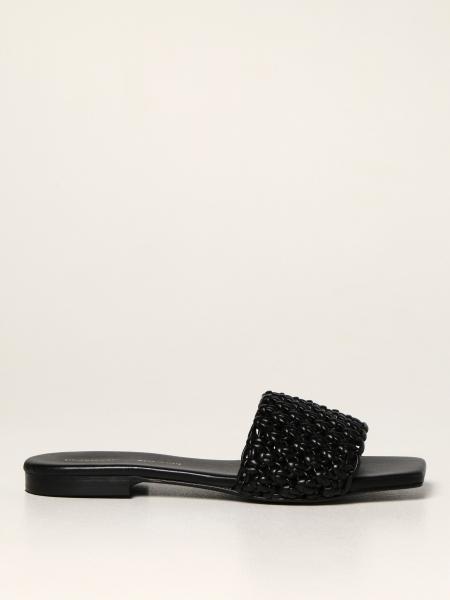 Liviana Conti flat sandal in woven synthetic leather