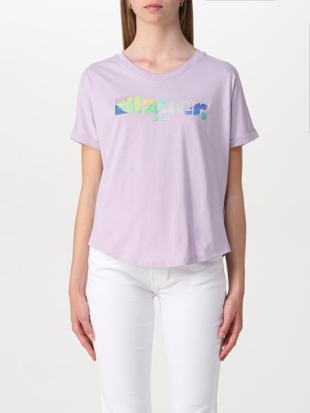 Blauer women: Blauer cotton t-shirt with logo