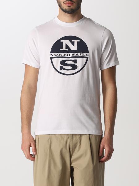 NORTH SAILS: cotton t-shirt with logo - White | North Sails t-shirt ...