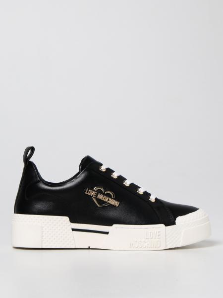 Love Moschino: Love Moschino trainers in leather