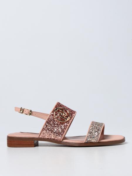 Liu Jo: Liu Jo flat sandal in glitter synthetic leather