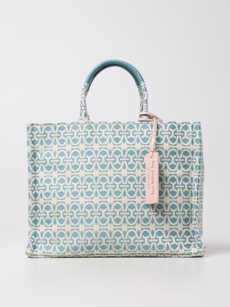 COCCINELLE: Never Without Bag bag in jacquard canvas - Water ...