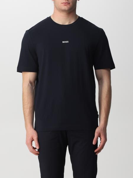 BOSS: t-shirt for man - Blue | Boss t-shirt 50473278 online at GIGLIO.COM