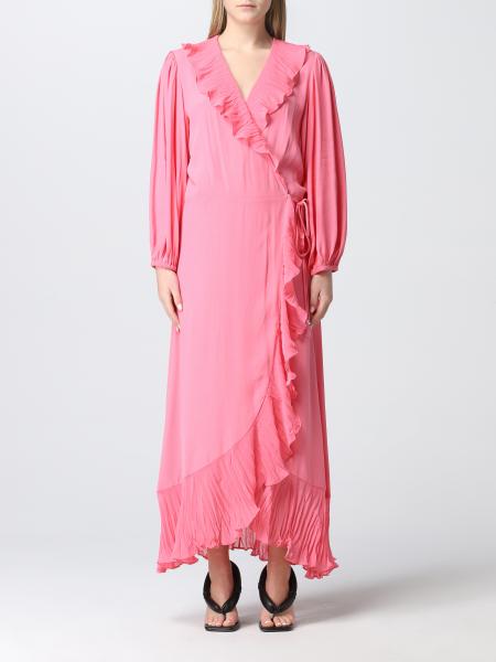 ACTITUDE TWINSET: Twinset-Actitude long dress with ruffles - Pink ...