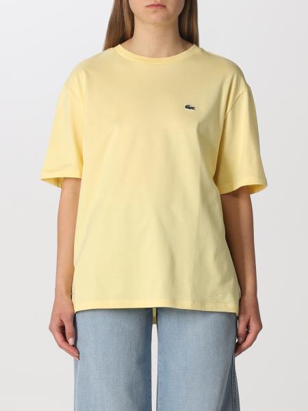Lacoste donna: T-shirt Lacoste in cotone con patch