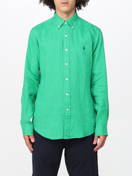 POLO RALPH LAUREN: shirt for man - Green | Polo Ralph Lauren shirt ...