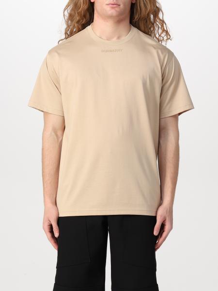 Logo Cotton T-shirt in Camel - Men | Burberry® Official