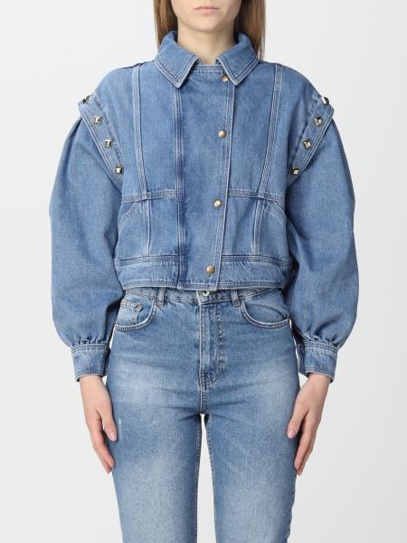 Giacche donne: Giacca cropped Twinset in denim