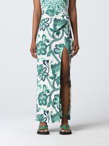 Etro viscose long skirt with print