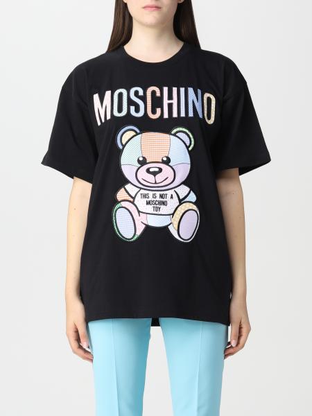 MOSCHINO COUTURE: Teddy Bear cotton t-shirt - Black | Moschino Couture ...