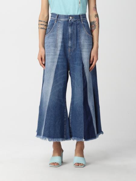 Circus Hotel: Circus Hotel cropped jeans in washed denim