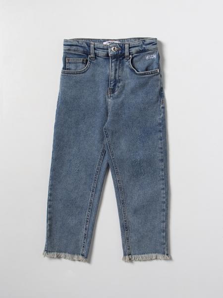 Msgm Kids 5-pocket jeans with logo