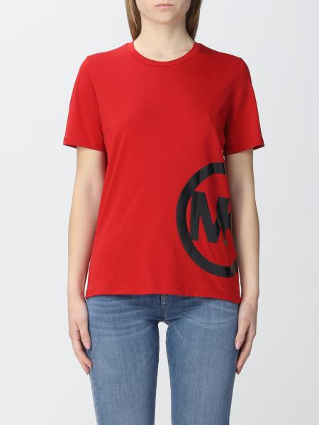 MICHAEL KORS: Michael logo T-shirt - Red | Michael Kors t-shirt ...