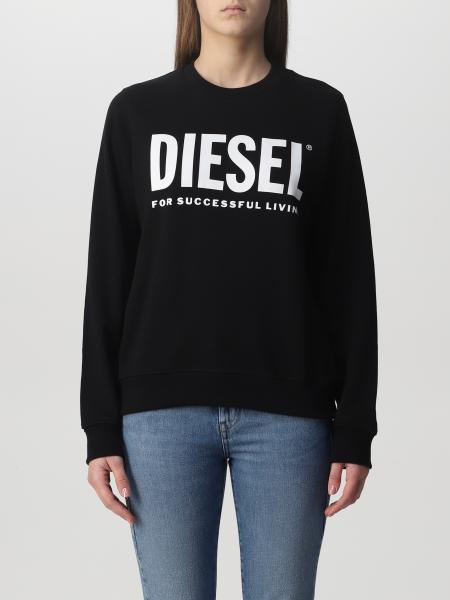 Diesel donna: Felpa Diesel in cotone con logo