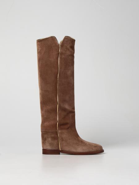 Via Roma 15 velor boot in suede