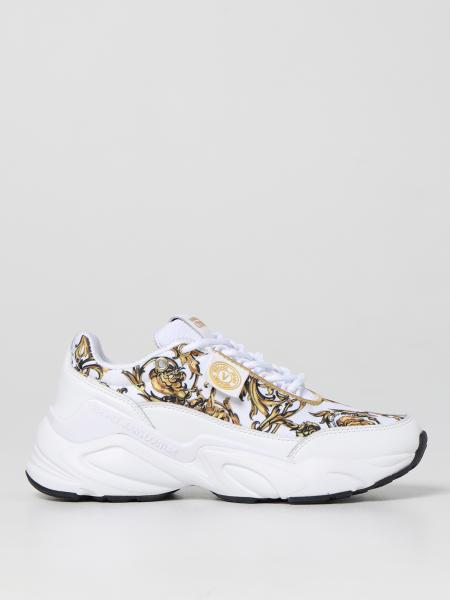 Versace Jeans Couture sneakers in leather and baroque print canvas