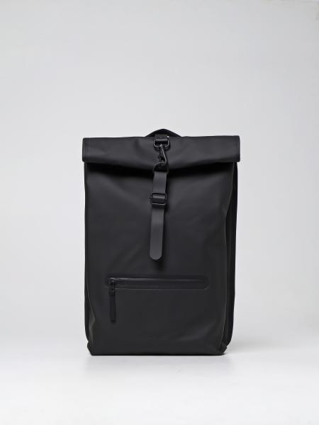 Rolltop Rucksack Rains backpack in rubberized synthetic leather