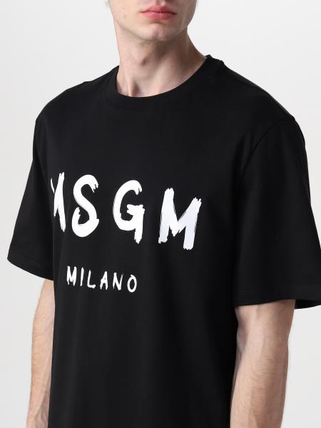 MSGM: Tシャツ メンズ - ブラック | Tシャツ Msgm 