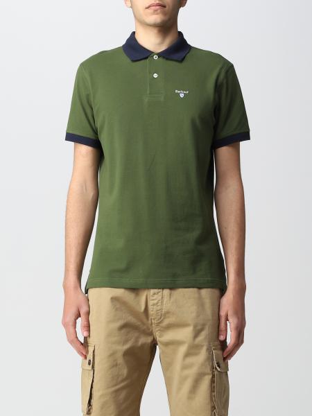 barbour polo shirt green