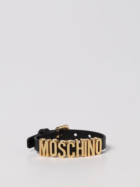 Bracciale mini Moschino Couture in pelle con logo