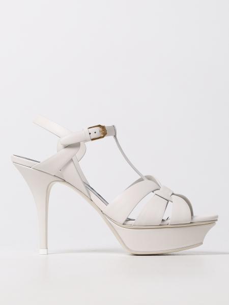 Saint Laurent women's shoes: Saint Laurent Tribute leather heeled sandals