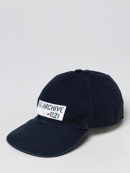 FAY: Cappello da baseball in cotone e lino - Petrolio | Cappello Fay  N7MF344106TRR4 GIGLIO.COM