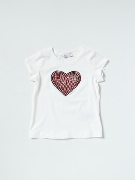 Monnalisa: Monnalisa T-shirt with rhinestone heart