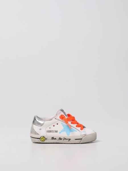 Golden Goose kids: Super-Star classic Golden Goose trainers in worn leather