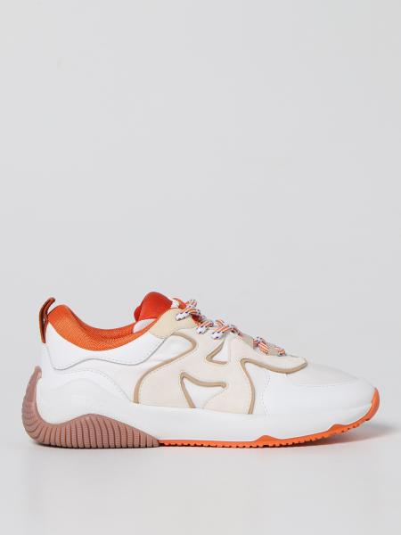 Hogan women: H597 Hogan sneakers in smooth leather and fabric