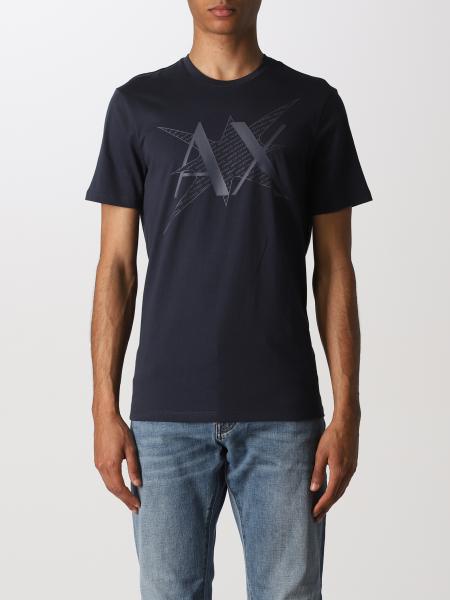 Armani Exchange Outlet: T-shirt with Ax logo - Blue | Armani Exchange  t-shirt 3LZTFDZJ8EZ online on 