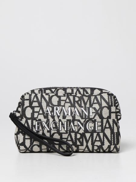 Armani Exchange beauty case in jacquard fabric