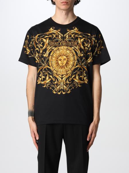 Jeans uomo: T-shirt Versace Jeans Couture con stampa barocca