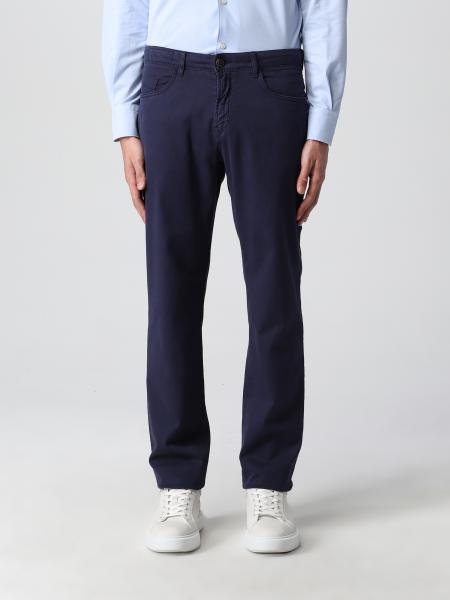 BOGGI MILANO: jeans in stretch Tencel cotton - Navy | Boggi Milano ...