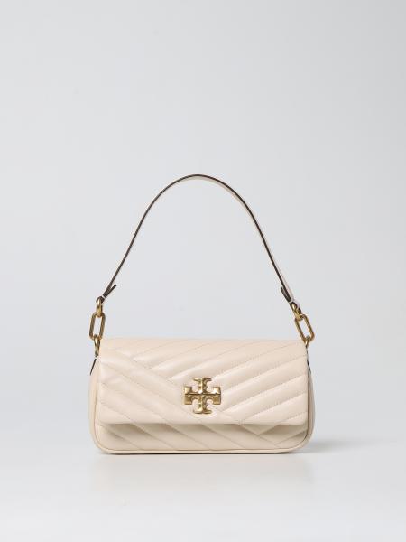 TORY BURCH: Kira bag in quilted leather - Beige | Tory Burch shoulder bag  90456 online on 