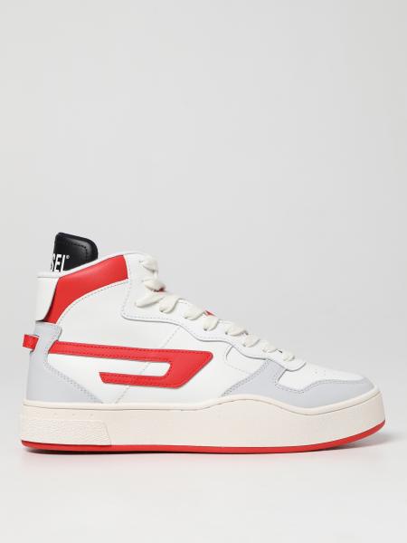 Diesel high-top trainers in smooth leather