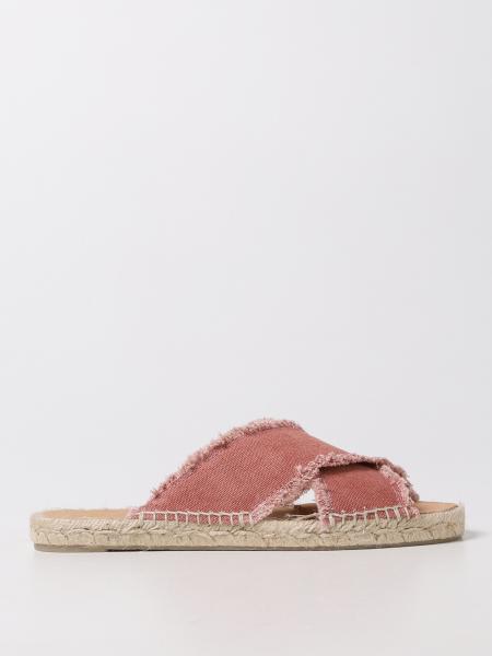 Palmera Castañer flat sandal in linen