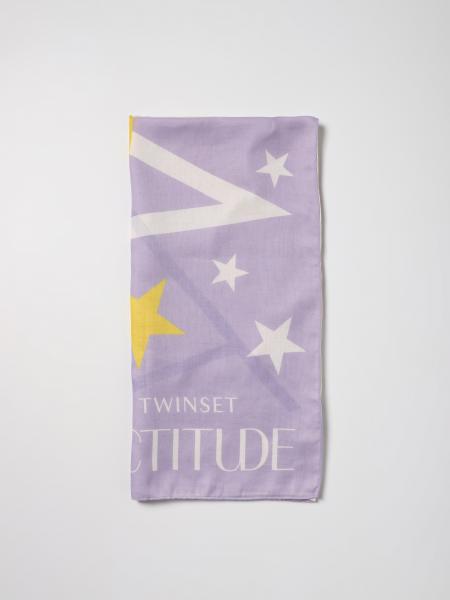 Twinset-Actitude scarf with big logo