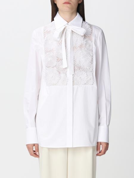Camicia Valentino con plastron ricamato
