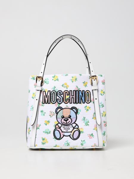 Moschino women: Moschino Couture canvas bag with Teddy
