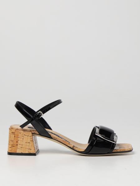 Sergio Rossi Prince patent leather heeled sandals