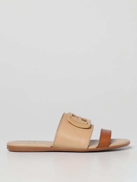 Hogan flat sandals in smooth leather