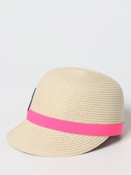 Billieblush: Billieblush straw hat with logo patch