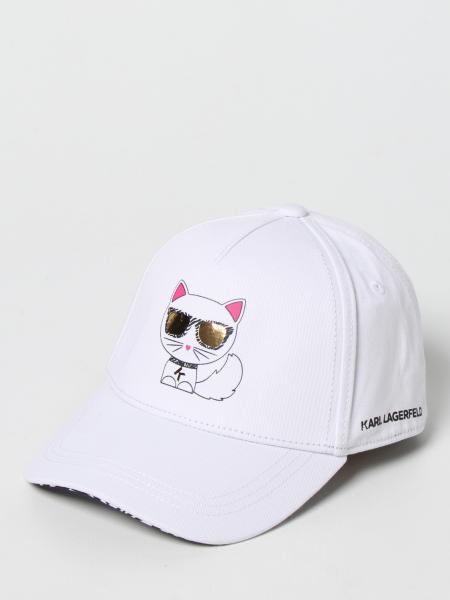 KARL LAGERFELD KIDS: cotton baseball cap - White | Karl Lagerfeld Kids ...